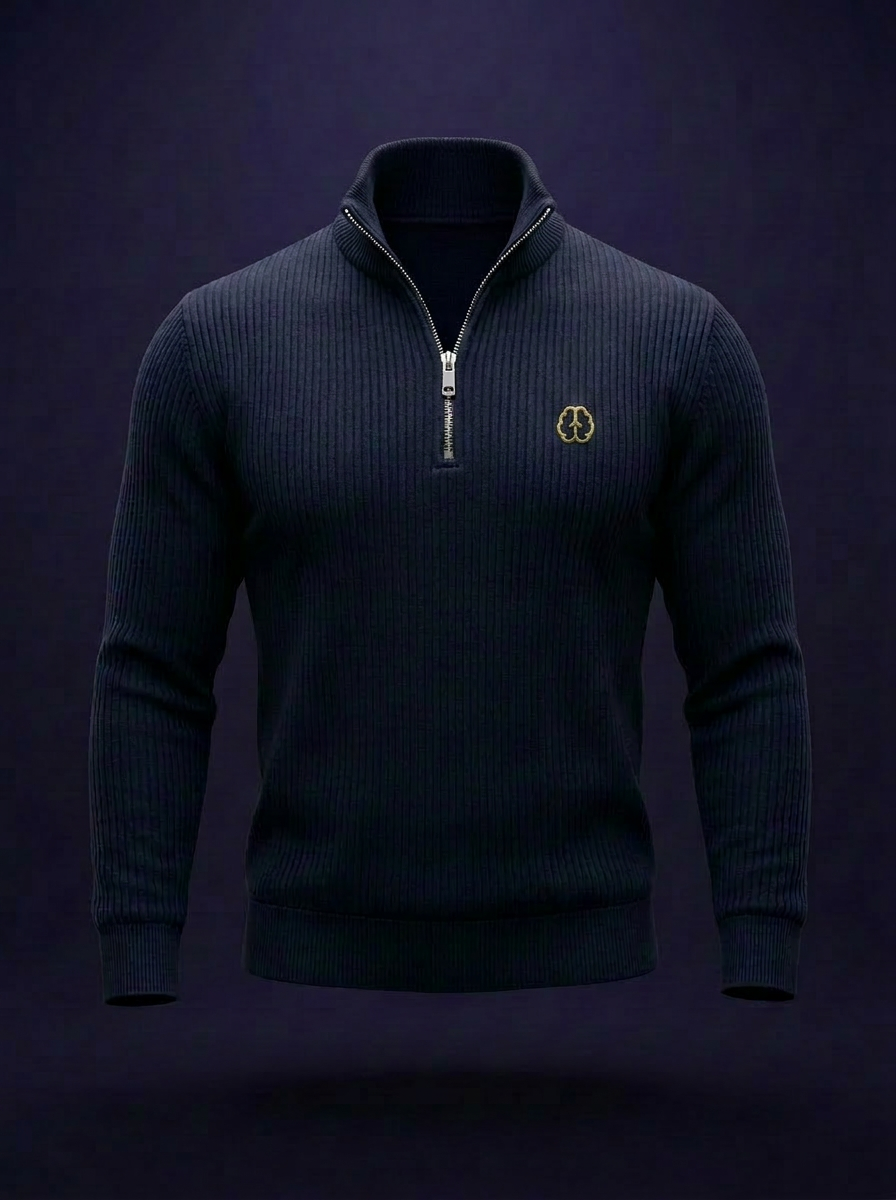 Doctrine Quarter-Zip — Midnight Navy — front