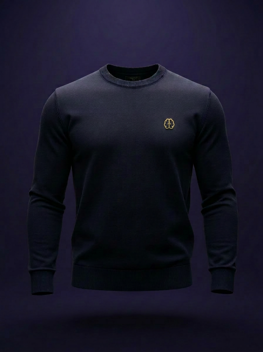 Doctrine Crewneck — Midnight Navy — front